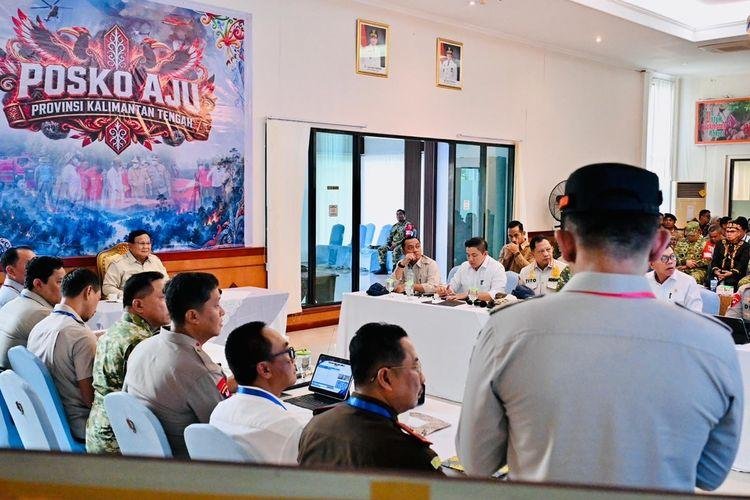 Usai dari Kalbar, Presiden Prabowo dan Mendagri Tito Tinjau Penanganan Karhutla di Palangka Raya