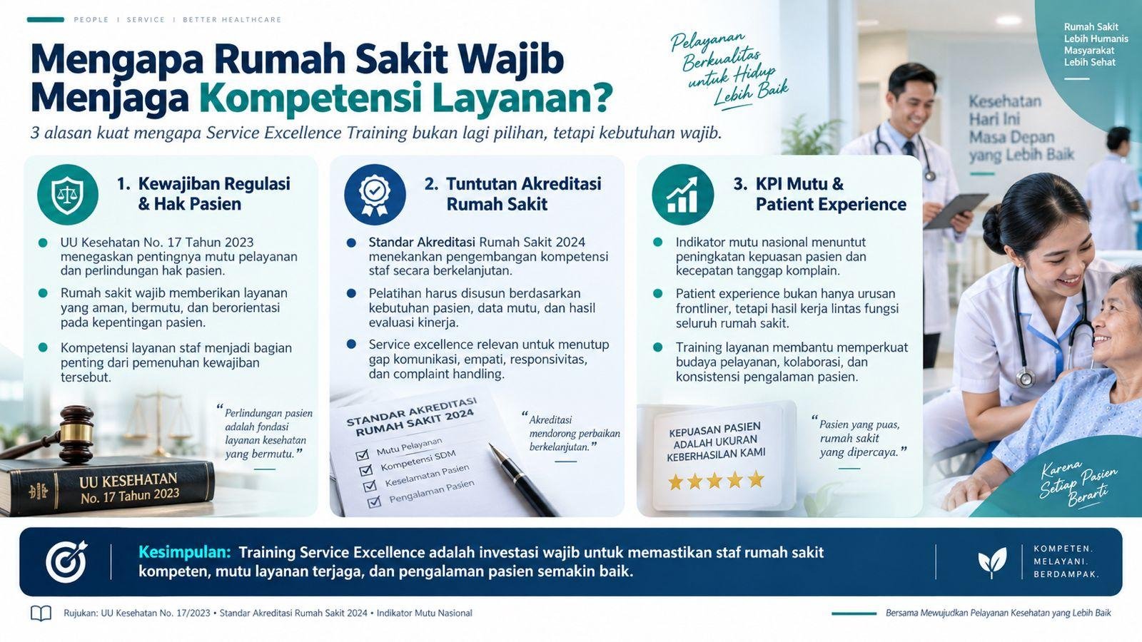 Pakar Sebut Training Layanan Belum Cukup, Rumah Sakit Wajib Buktikan Kompetensi Petugas Lewat Sertifikasi