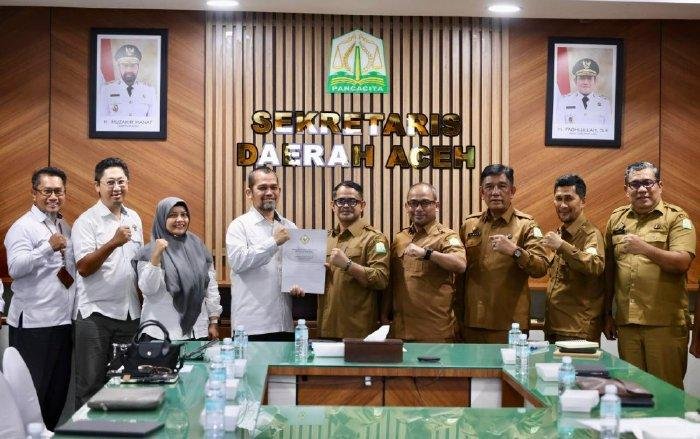 Plt. Sekda Aceh Ikuti Entry Meeting BPK RI Bahas BOSP dan Ketahanan Energi