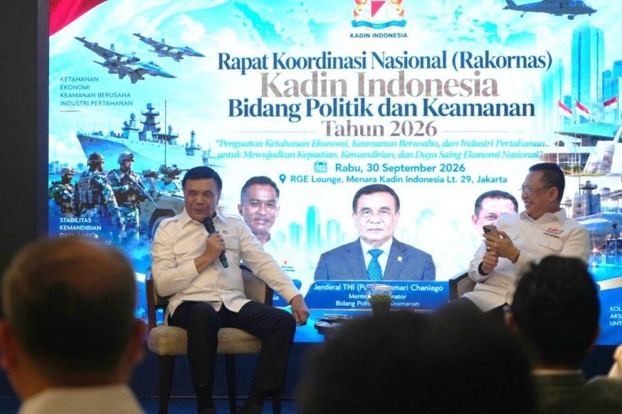 Rakornas Kadin 2026, Menko Polkam Djamari Chaniago Buka Ruang Aspirasi Pengusaha